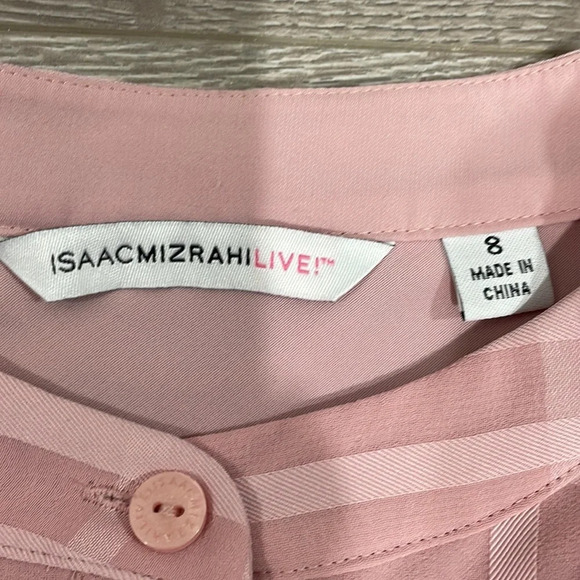 Isaac Mizrahi Live! Long Sleeve Pink Plaid Button Front Blouse 8 - Picture 14 of 16